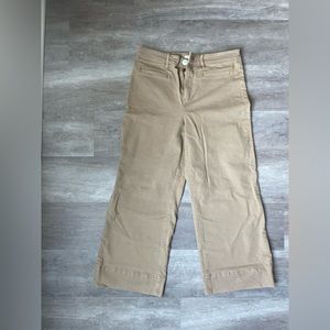 Loft, khaki wide leg, high rise ankle pant.